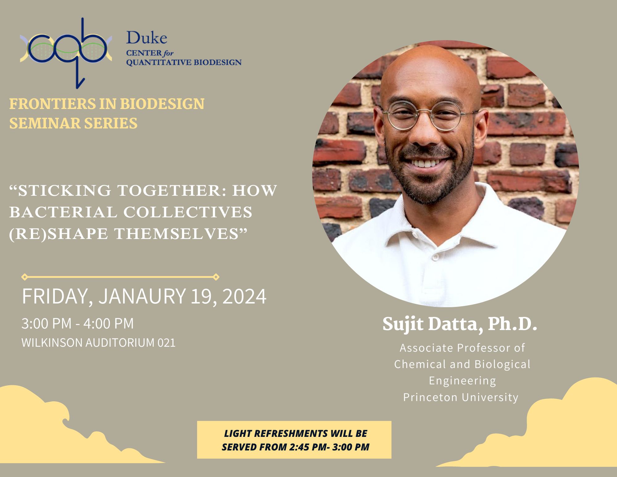 CQB Seminar: Sujit Datta, Ph.D. – Duke Center for Quantitative BioDesign